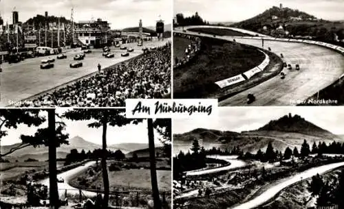 Ak Nürburg, Rennstrecke am Nürburgring, Nordkehre