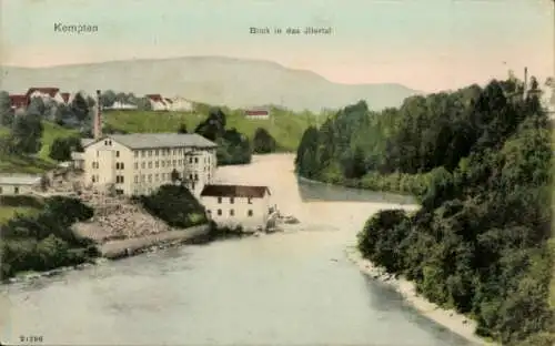 Ak Kempten im Allgäu Schwaben, Teilansicht, Illertal