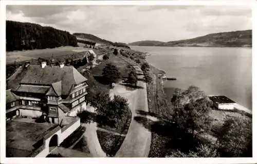 Ak Aha Schluchsee im Schwarzwald, Gasthaus und Pension Auerhahn, Panorama