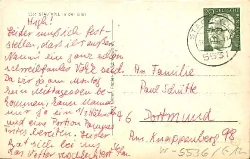 Ak Stadtkyll in der Eifel, Panorama