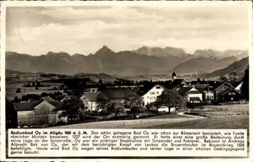 Ak Oy Mittelberg Allgäu, Gesamtansicht, Radiumbad