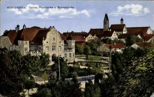 Ak Bad Wörishofen im Unterallgäu, Casino, Pfarrkirche, Klosterkirche