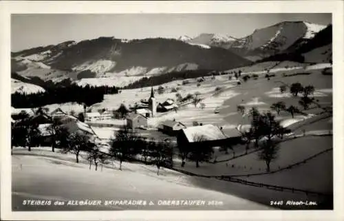 Ak Steibis Oberstaufen im Allgäu, Gesamtansicht, Winter