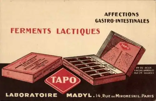 Ak Paris VIII, Laboratoire Madyl, Ferments Lactiques, Tapo