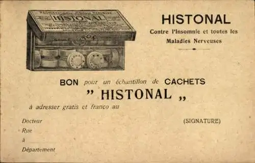 Ak Paris XVIII, Docteur Louis Plus, Pharmacien, Histonal