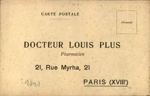 Ak Paris XVIII, Docteur Louis Plus, Pharmacien, Histonal