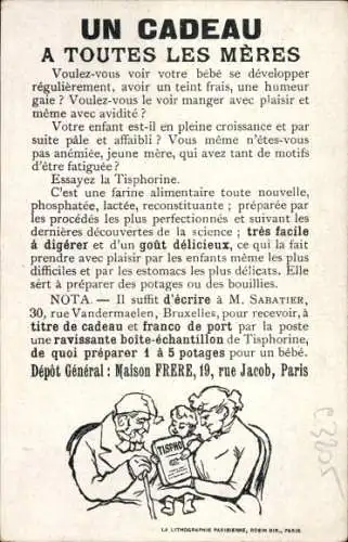 Ak Reklame, Alimentation des Enfants Tisphorine, Maison Frere