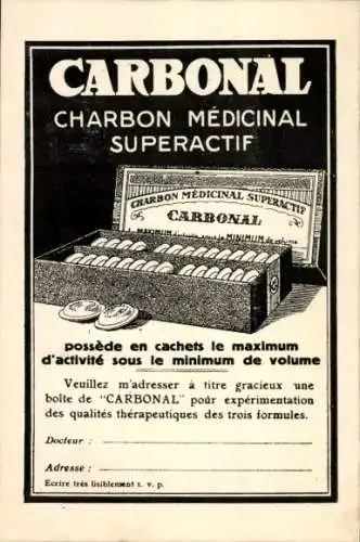 Ak Courbevoie Hauts de Seine, Laboratoires du Carbonal, Charbon Medicinal