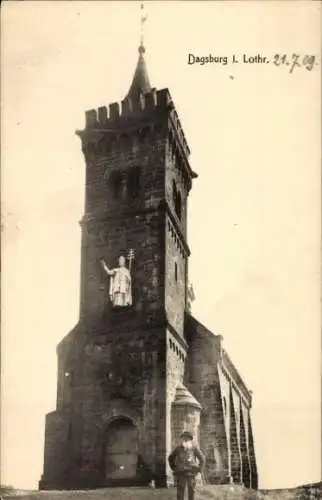 Ak Dagsburg Dabo Lothringen Moselle, Kirche