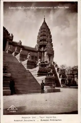 Ak Paris XII, Exposition Internationale 1931, Angkor Vat, Tour Nord Est