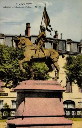 Ak Nancy Meurthe et Moselle, Jeanne d'Arc Statue