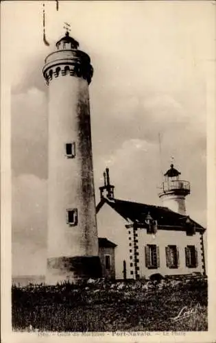 Ak Port Navalo Morbihan, Der Leuchtturm