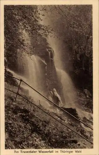 Ak Trusetal in Thüringen, Trusetaler Wasserfall, Trusentaler Wasserfall