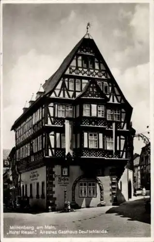 Ak Miltenberg am Main, Hotel Riesen