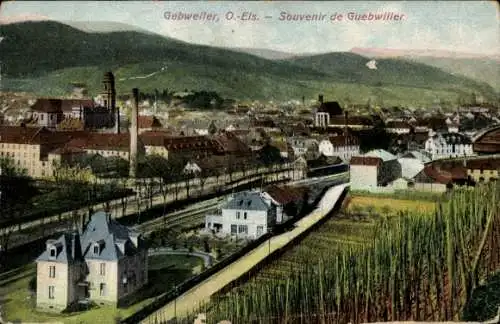 Ak Guebwiller Gebweiler Elsass Haut Rhin, Panorama