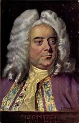 Künstler Ak Eichhorn, Deutsch britischer Komponist Georg Friedrich Händel