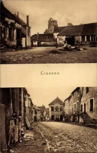 Ak Craonne Aisne, Ortsansichten