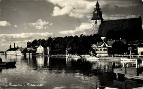 Ak Naantali Finnland, Hafen, Kirche