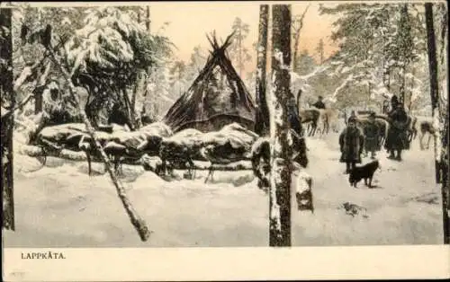 Ak Schweden, Lappkata, Waldpartie im Winter