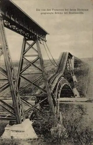 Ak Toul Lothringen Meurthe et Moselle, Von Franzosen gesprengte Brücke, Kriegszerstörungen, I. WK