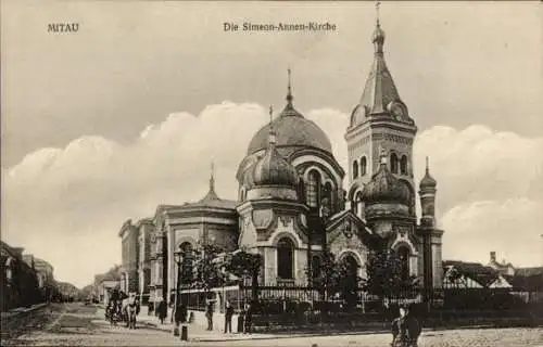 Ak Jelgava Mitau Lettland, Simeon-Annen-Kirche