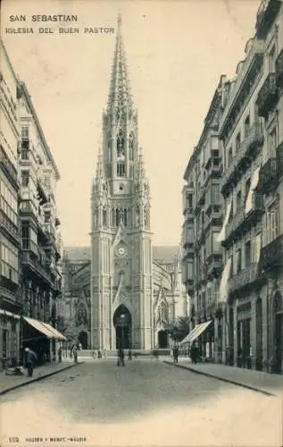 Ak Donostia San Sebastián Baskenland, Kirche des Guten Hirten