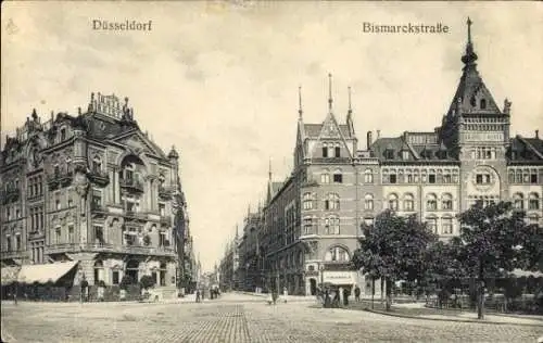 Ak Düsseldorf am Rhein, Bismarckstraße