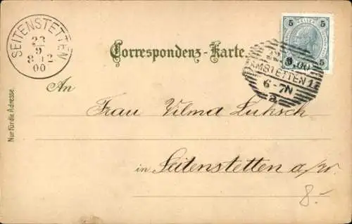 Litho Amstetten in Niederösterreich, Klosterpensionat, Kirche