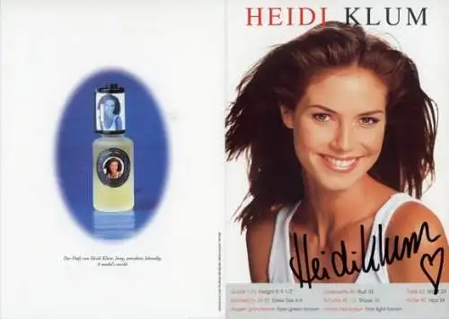 Ak Schauspielerin Heidi Klum, Portrait, Autogramm