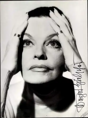 Ak Schauspielerin Margot Hielscher, Portrait, Autogramm