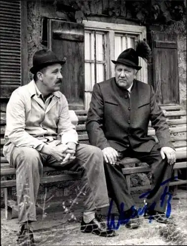 Ak Schauspieler Walter Fritz und Franz Boehm, Portrait, Autogramm