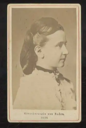 CdV Portrait Großherzogin Luise von Preußen, geb. Großherzogin von Baden