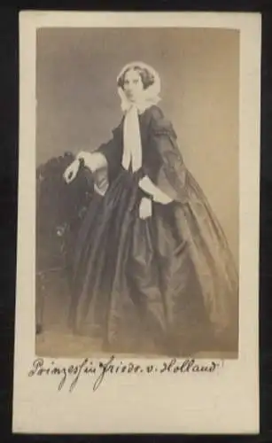 CdV Portrait Luise Prinzessin der Niederlande (Oranje-Nassau), geb. von Preußen