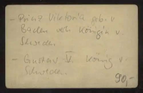 CdV Portrait König Gustav Adolf V. von Schweden u. Königin Viktoria, geb. von Baden