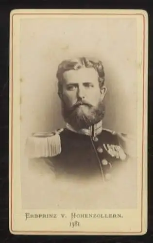 CdV Portrait Erbprinz Leopold von Hohenzollern-Sigmaringen