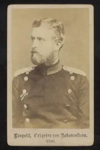 CdV Portrait Leopold Erbprinz von Hohenzollern-Sigmaringen