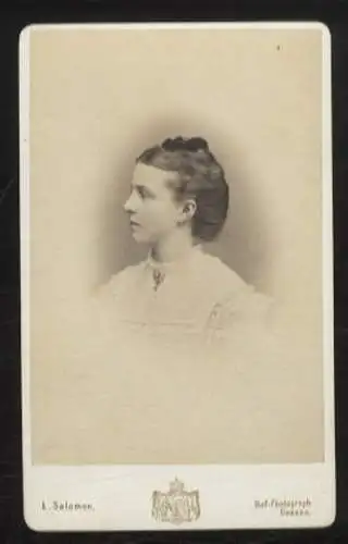 CdV Portrait Prinzessin Marie von Preußen, geb. von Sachsen-Altenburg