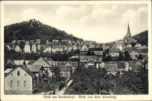 Ak Biedenkopf an der Lahn, Blick von dem Altenberg