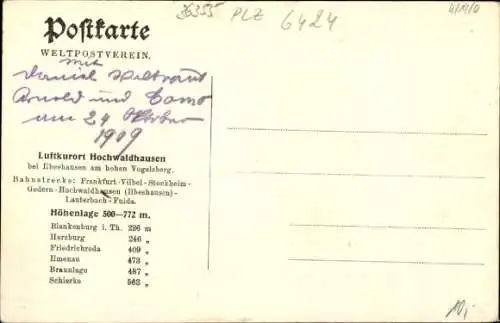 Ak Ilbeshausen Hochwaldhausen Grebenhain Hessen, Teufelsmühle, Hoher Vogelsberg