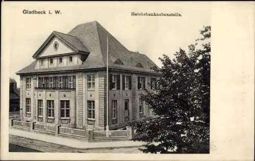 Ak Gladbeck im Ruhrgebiet Westfalen, Reichsbanknebenstelle