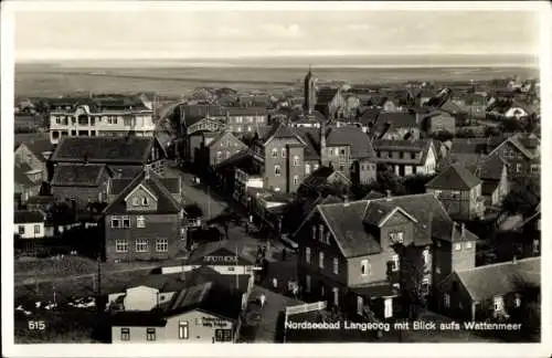 Ak Nordseebad Langeoog Ostfriesland, Panorama, Wattenmeer