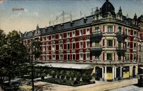 Ak Gliwice Gleiwitz Oberschlesien, Restaurant Kaiserkrone, Hotel