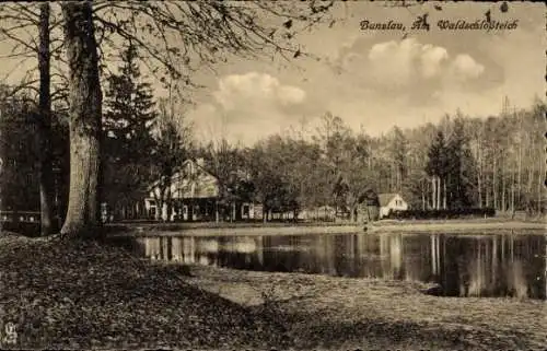 Ak Bolesławiec Bunzlau Schlesien, Waldschlossteich