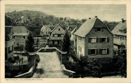 Ak Bensheim an der Bergstraße Hessen, Gesamtansicht, Schönbergertal