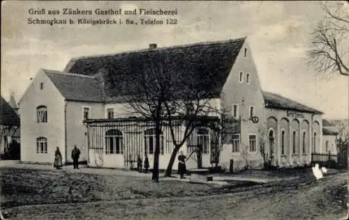 Ak Schmorkau Neukirch Sachsen, Zänkers-Gasthof