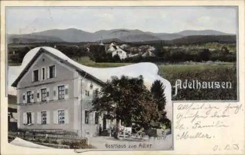 Ak Adelhausen Rheinfelden in Baden, Gesamtansicht, Gasthaus zum Adler