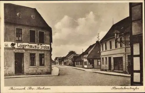 Ak Bismark Altmark, Stendaler Straße, Logierhaus U. Stolze