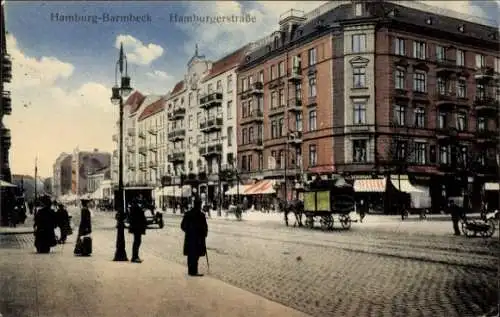 Ak Hamburg Nord Barmbek Barmbeck, Hamburgerstraße