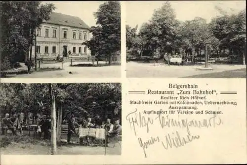 Ak Belgershain in Sachsen, Restaurant zum Bahnhof