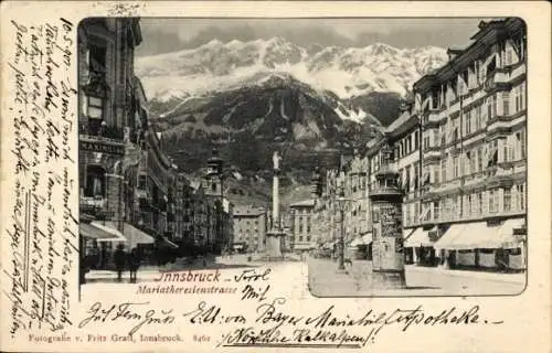 Ak Innsbruck in Tirol, Mariatheresienstraße